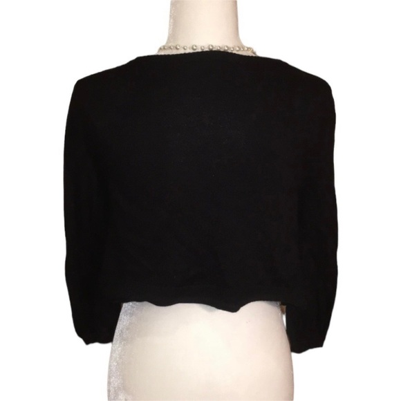 Liz Lange Maternity Black Cropped Cardigan Sweater Size Small - Picture 5 of 6